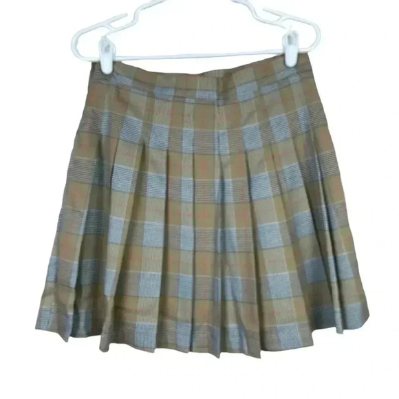 BAGATELLE Collection Houndstooth Plaid Pleated Lined Mini Skirt Size Med… - Picture 2 of 11